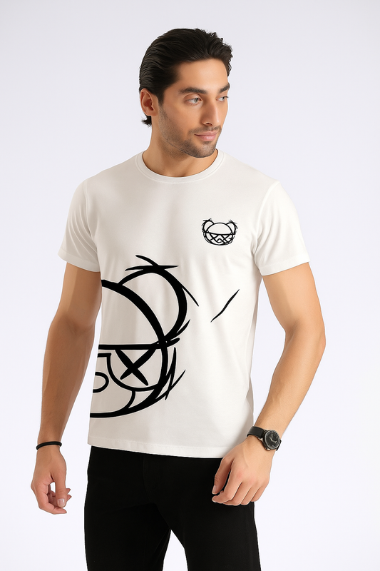 CROSSED EYES CROWN TEE | 100% COTTON