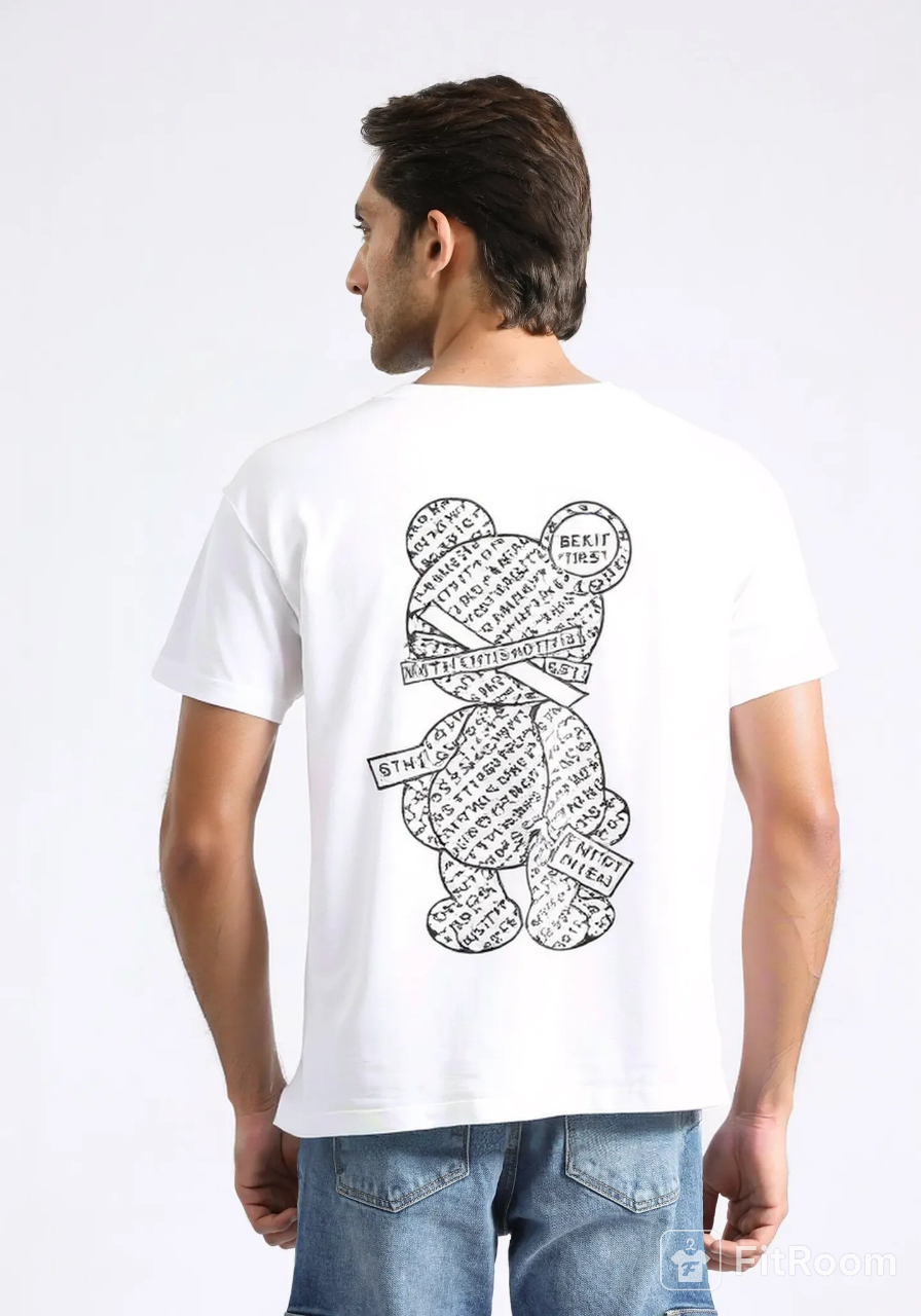 ABSTRACT TYPOGRAPHY BEAR TEE