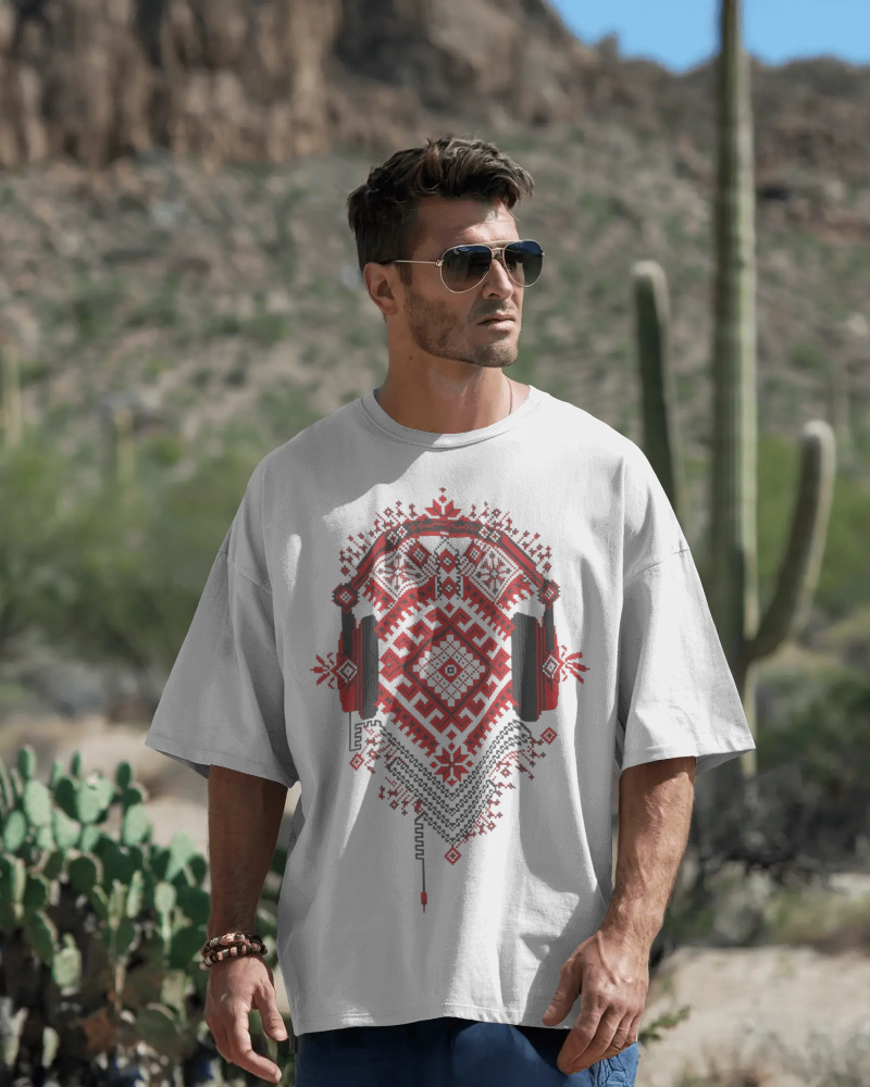 Tribal Beats Oversized Tee