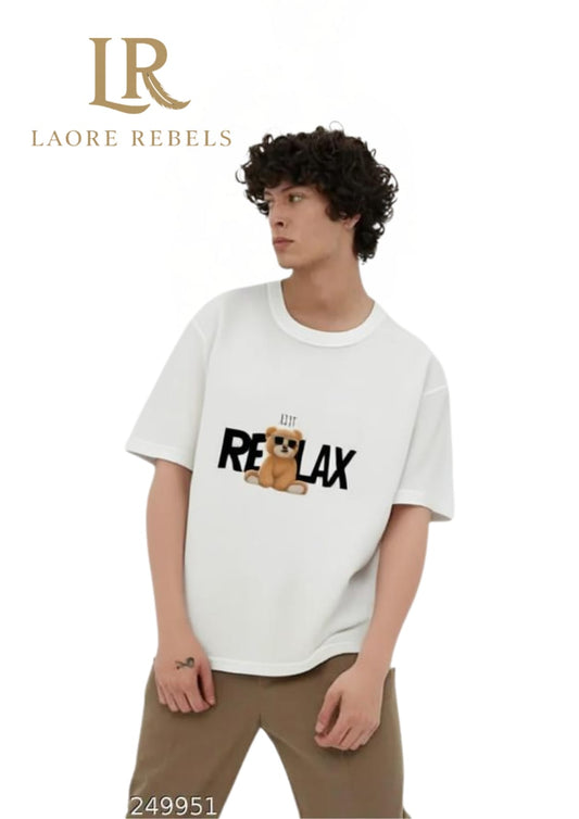 JUST RELEX TEDDY TEE | 100% COTTON